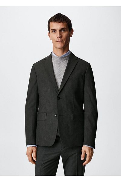 MANGO Man Slim Fit Wool Blazer Jacket