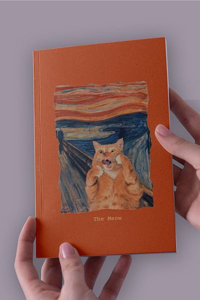 Namgo دفتر ملاحظات مقاس A5 Scream Cat (50 ورقة)
