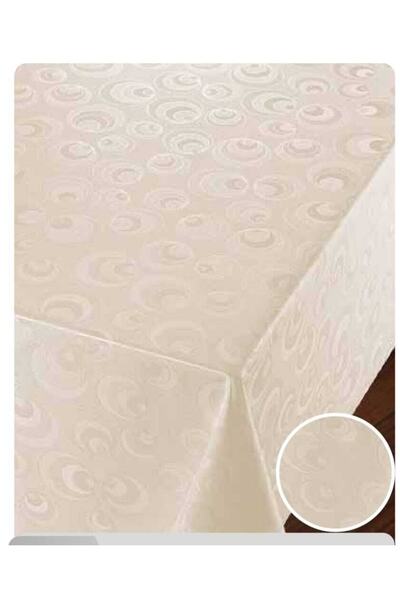 Herseyygüzell مفرش المائدة البلاستيكية القابلة للمسح موديل القمر كريمي