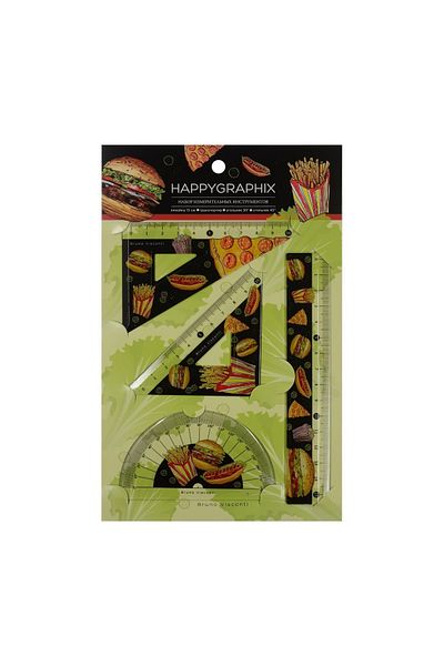 Bruno Visconti Hamburger Math Measuring Tools Set (conduct, Ruler, Two Miter)