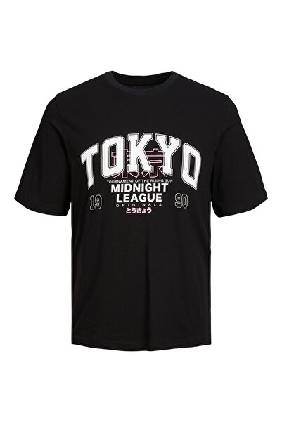 Jack & Jones Футболка Jack Jones Big City Tee Ss Crew Neck Tg Erkek Siyah Tsh...