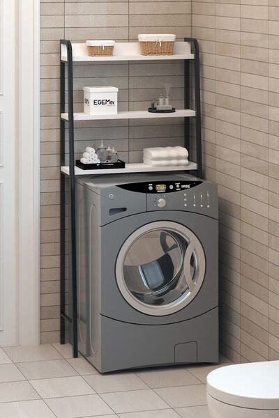 EGEMEV Camaşır Makınası Kurutmalık Duzenlıyıcı Banyo Düzenlıyici Makina Üstü Raf Düzenlici