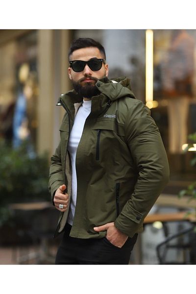 DOXGER Χειμερινό ανδρικό παλτό με κουκούλα