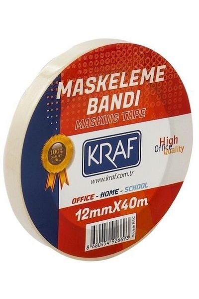 KRAF 48 τμχ Ταινία Μασκαρίσματος 12mmx40μέτρα Χαρτί