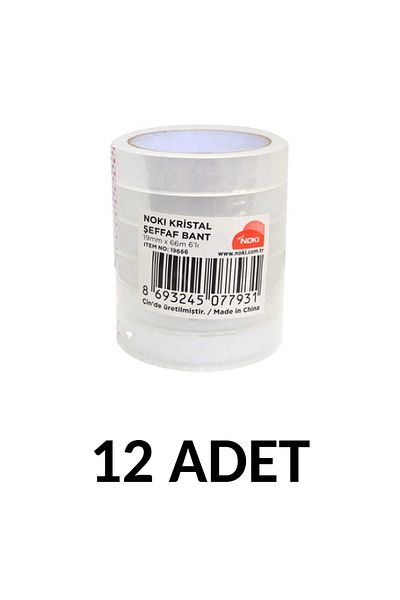 Noki 12 Pieces 19x66 Transparent Crystal Tape Money Tape