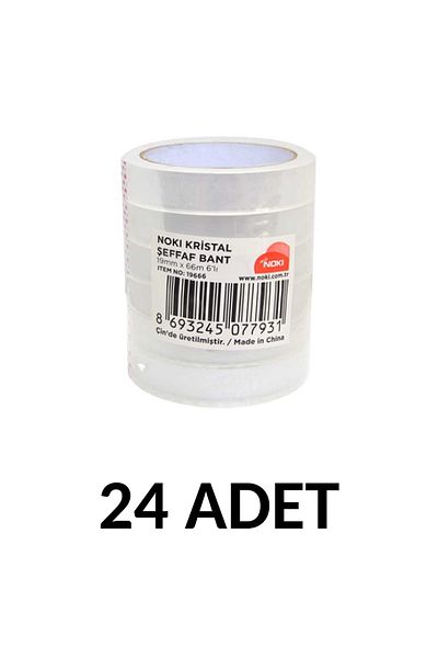 Noki 24 Pieces 19x66 Transparent Crystal Tape Money Tape