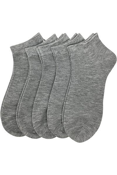 MoodSocks Gray Cotton Ankle Length Socks 5pcs