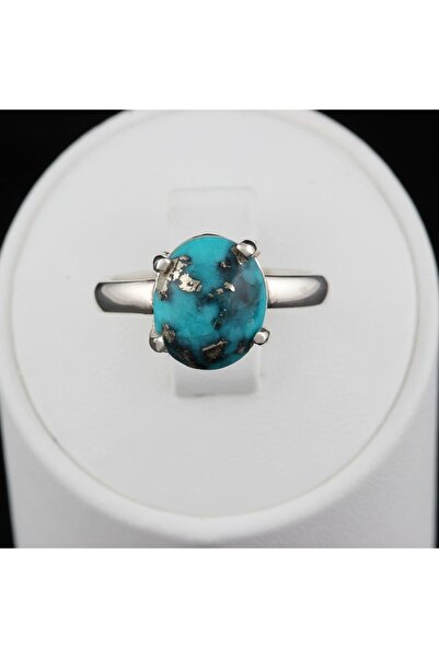 Haşimi Doğaltaş Firuze Doğal Taşlı 925 Ayar Gümüş Yüzük