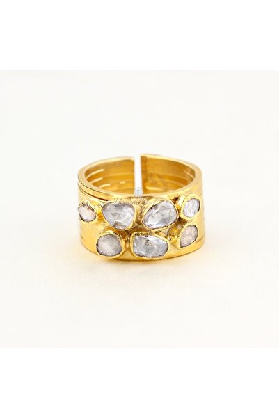 Haşimi Doğaltaş Zeyna Serisi Mozanit Doğaltaşlı Gümüş Yüzük M2