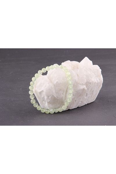 ALAVAN Prehneit Natural Stone Bracelet 6 mm, Crystal Accessory, Healing Vibration Therapy, Premium Quality