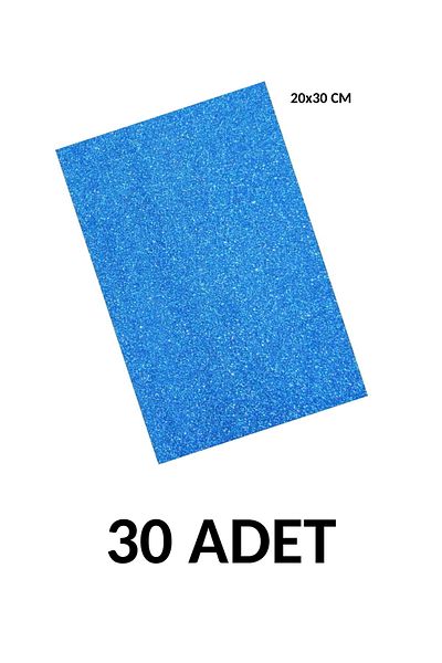 Ticon 30 Pieces A4 Glitter Adhesive Eva 20x30cm Blue