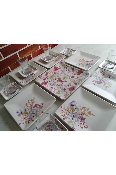 Keramika 19 Piece Spring Breakfast Set