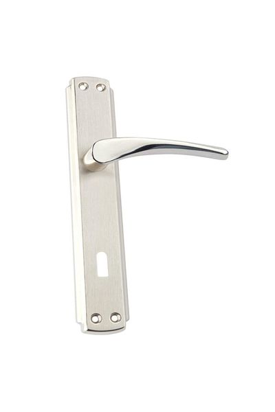 Hira Mina Nickel Luxury Satin Door Handle Room TSE Certificated (2 Pieces to Be Front and Back)