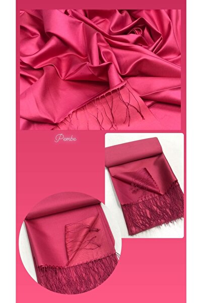 cilbabhane Ipek Şal % Yüz Ipek - Fuşya Pembe