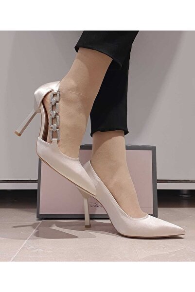 Guja Arme Cıty Ac23770 Тонкий каблук з ланцюжковим візерунком і камінцями, ат...