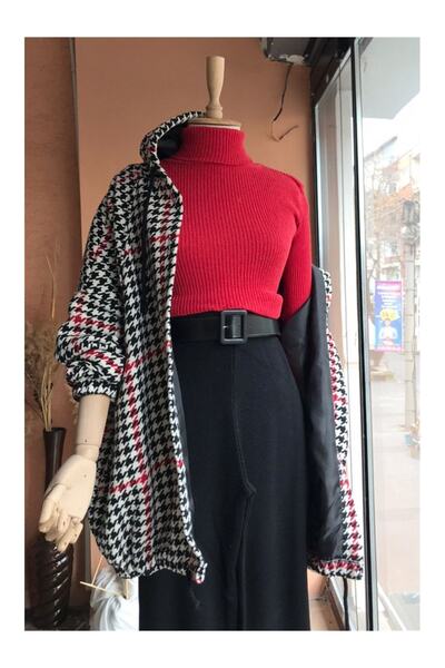 Hepsi Moda Hz Boğazlı Triko Kazak - Kırmızı