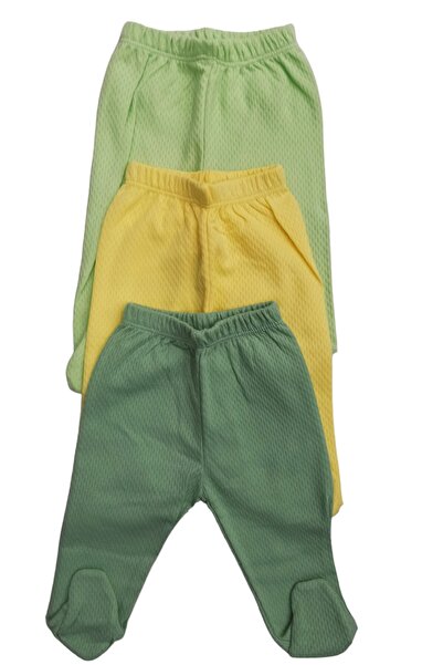 bebedino أحذية أطفال طويلة من القماش المسامي بلون موحد (عبوة من 3 قطع باللون الأخضر والأصفر والأخضر)