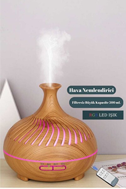 Sarftech A2 Kahverengi 7 Led Işıklı Aromatik Oda Kokusu Hava Nemlendirici 550...