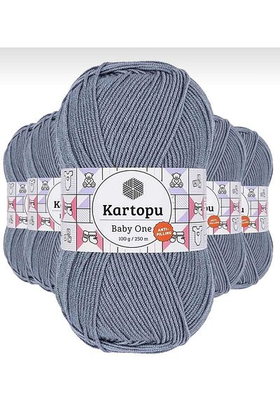 Kartopu Baby One 5 Pieces Hand Knitting Thread 571 Jenas Blue