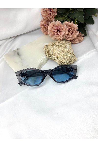 Di Caprio Vado Cat Eye Vintage Blue Women's Sunglasses