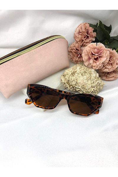 Di Caprio Rendy Cat Eye Vintage Retro Leopard Women's Sunglasses