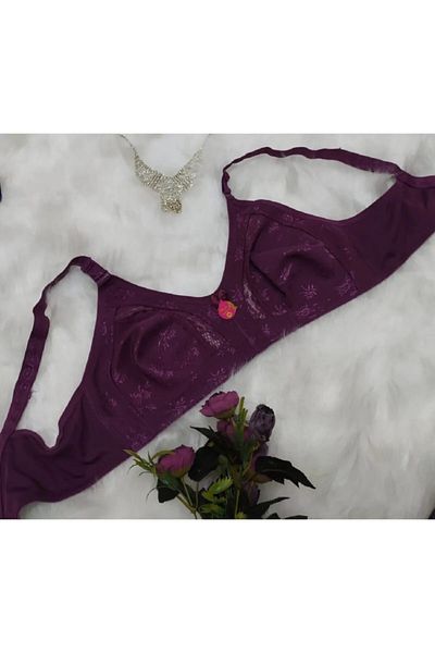 by İGP Women's Jersey Lace Detailed Plus Size Compressor Minimiser Bra