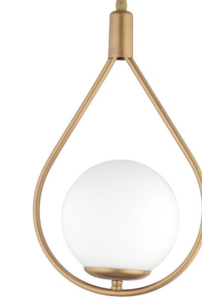 NisaLuce Beach Single Chandelier - Antique (opal Ball Glass)