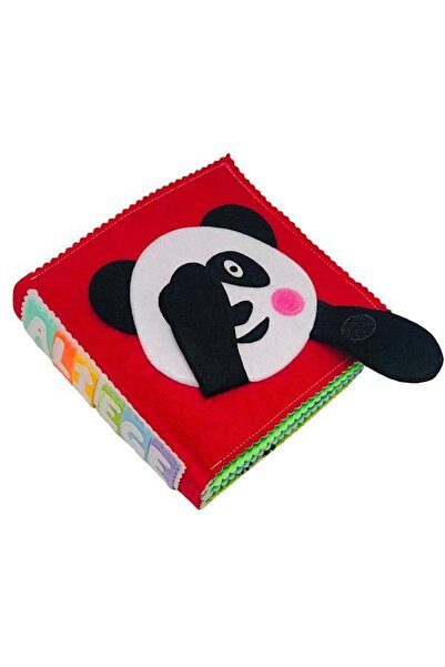 Montessori Keçe Aktivite Kitabı Bebek Kitabı Panda Tasarım Kapak 12-24 Ay
