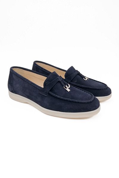 Epikoza Suede Leather Navy Blue Comfortable Women's Shoes Lslf0077706akz