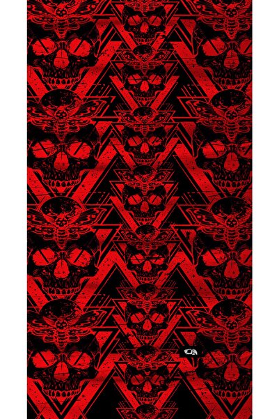 Buffalo Bandana Red Skull