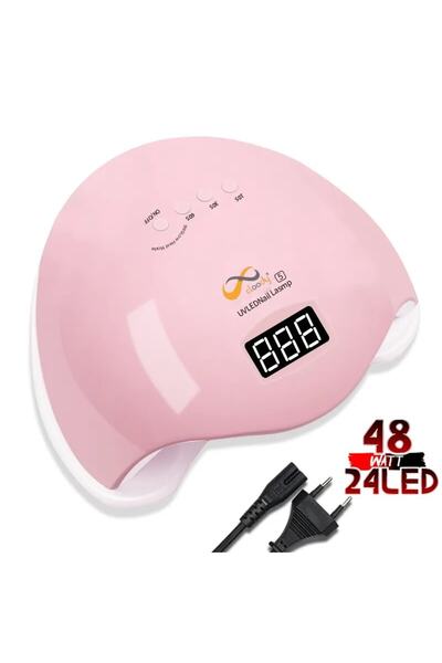 Cloody Pembe 48 Watt 24 Led Uv Led Kalıcı Oje Protez Tırnak Kurutucu Lamba Sun