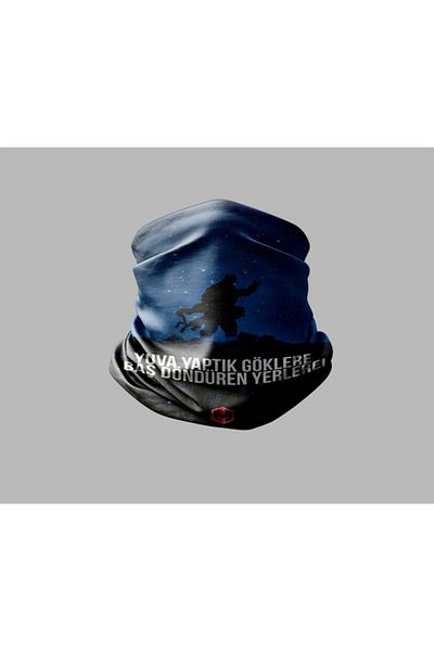 Buffalo Bandană unisex pentru gât pentru exterior, motociclist militar turcesc