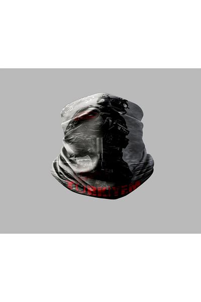 Buffalo Bandană unisex pentru gât pentru exterior, motociclist militar turcesc