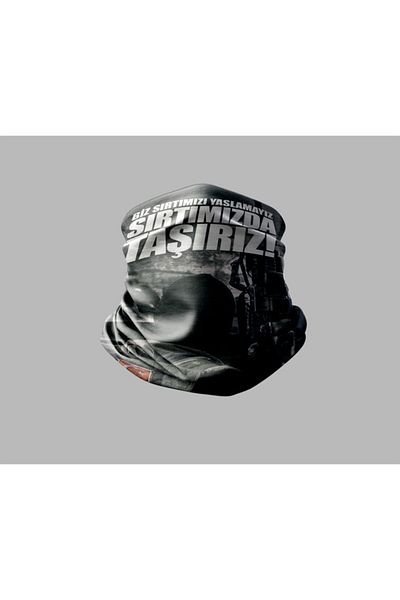 Buffalo Bandană unisex pentru gât pentru exterior, motociclist militar turcesc