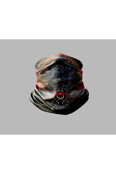 Buffalo Bandană unisex pentru gât pentru exterior, motociclist militar turcesc