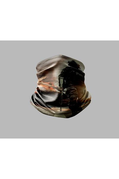 Buffalo Bandană unisex pentru gât pentru exterior, motociclist militar turcesc