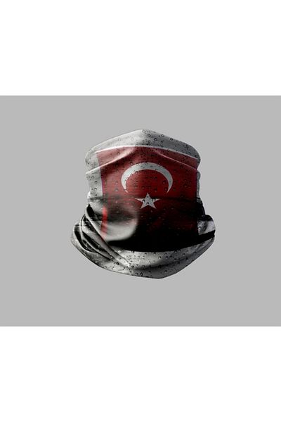 Buffalo Motorcycle Bandana with Turkish Flag Design