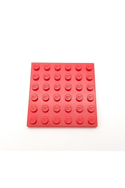 LEGO Original Moc Custom Accessory Creator Plate 6 X 6 Flat Brick Red 2 Piece...