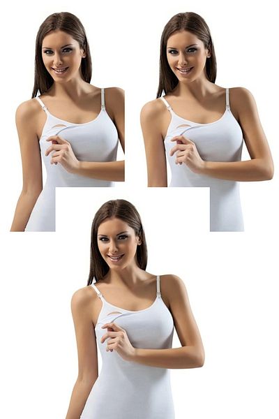 giyimsepeti Tricou pentru alăptare din bumbac cu bretele pentru femei