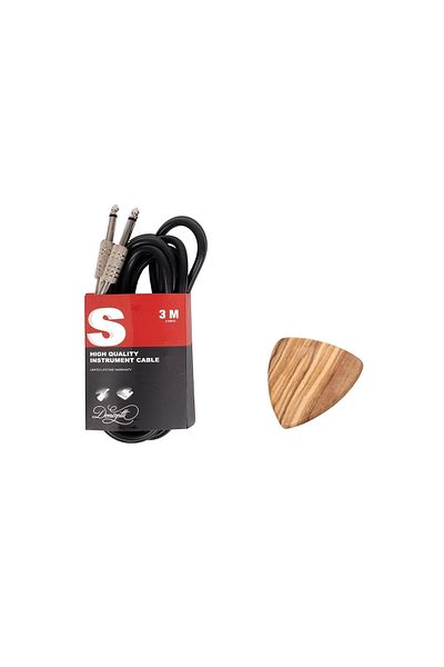 Donizetti Καλώδιο Guitar Jack 3mt με Ξύλινα Pick Δώρο