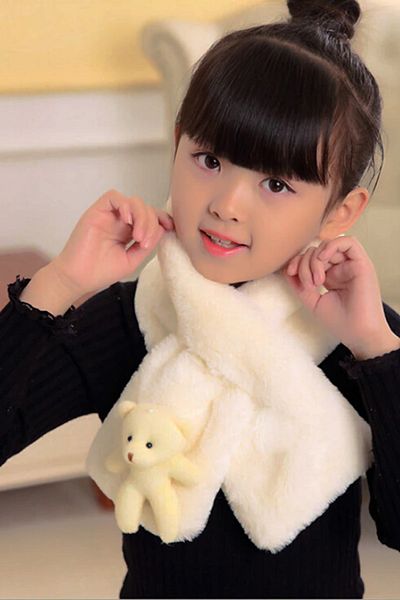 Leiste Huivi Teddy Bear Eșarfe de pluș Camisole Rezistent la vânt Welsoft Fleece Gât guler șal