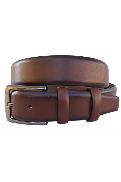GoDeri Класически колан от естествена кожа, кафяв, 3,5 см=dk-0027