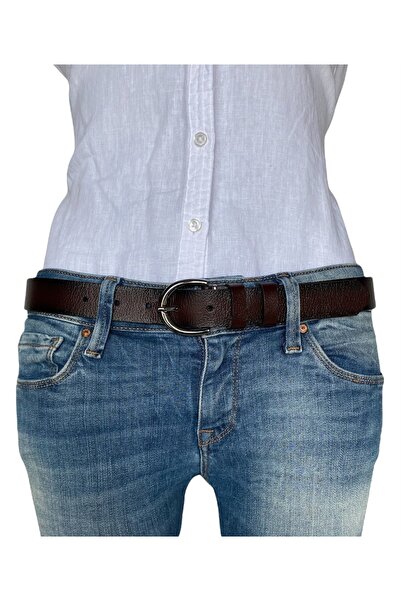 GoDeri %100 Hakiki Deri Nikel Tokalı Bordo Ince Kadın Kemeri, 3cm=3cm-kdn-03