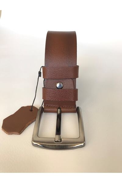 GoDeri 100% естествен луксозен кожен колан за дънки в кафяво 4,5 см=gkdk0004