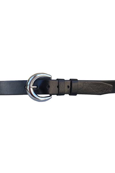 GoDeri Hakiki Deri Gümüş Tokalı Kadın Kot, Spor Kemer 4 Cm=an-byn-17