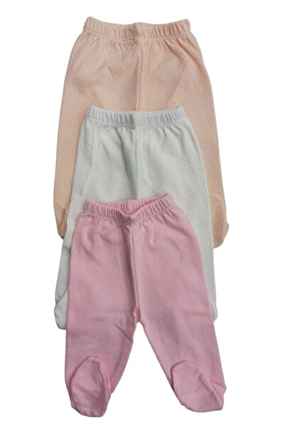 bebedino أحذية أطفال طويلة من القماش المسامي من الأسفل بلون موحد (عبوة من 3 ق...