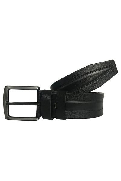 GoDeri Ζώνη τζιν με γνήσιο δέρμα μαύρο 4,5 cm 4,5 cm=dk-0066