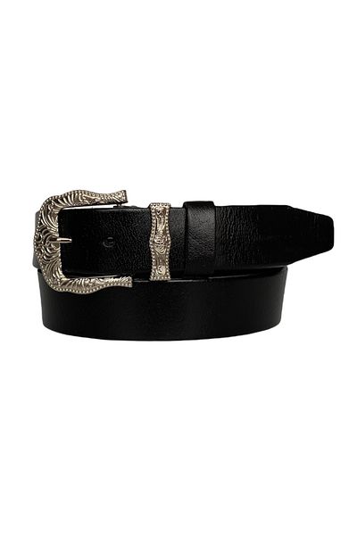 GoDeri BlacK Rose Gold BucKle 100% Genuine Leather Women's Jeans Belt - Metal Bridge, 4 Cm