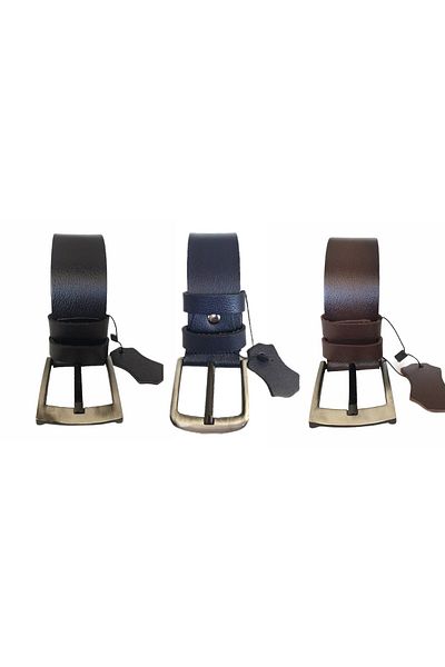 GoDeri 100% Genuine Luxury Leather 3-Piece Sports Belt Set, 4.5 Cm=gk3pcs