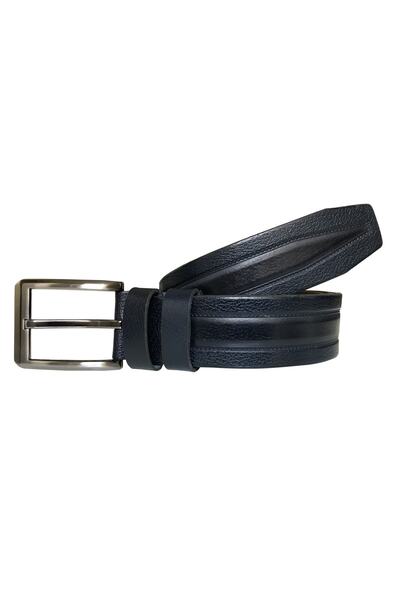 GoDeri Γνήσιο ποιοτικό δέρμα με σχέδιο Navy Blue Ζώνη 4 cm=dk-103